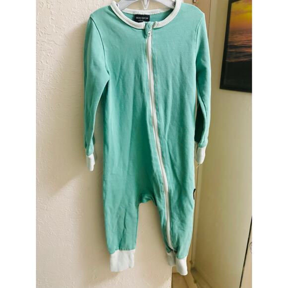 Little Bipsy Teal Romper / Sleeper Two Way Zip 18-24 Months EUC - Picture 1 of 3